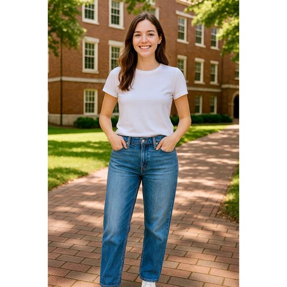 AG Adriano Goldschmied Women's Jeans The Stevie Slim Straight Sz 29R USA - Picture 1 of 13